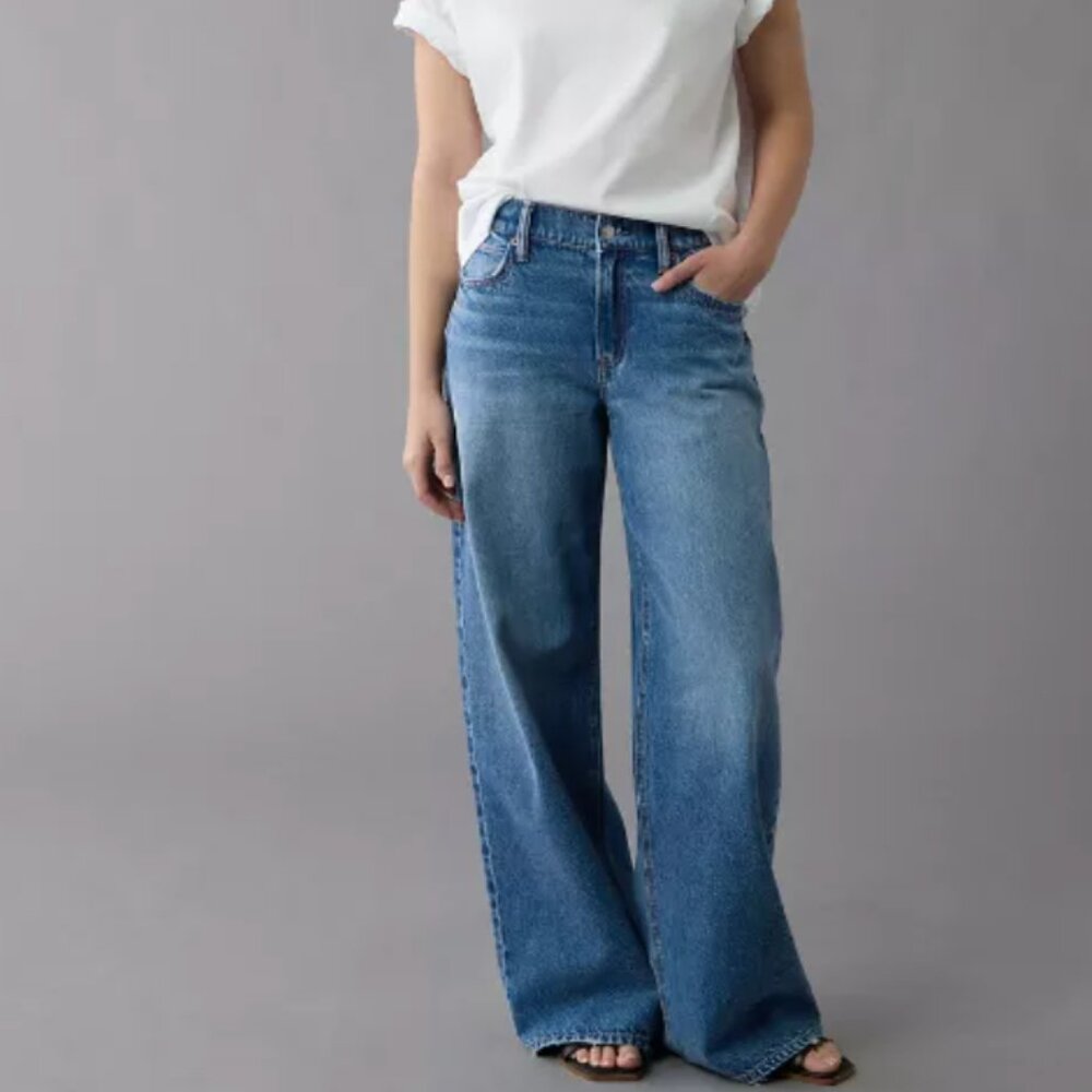 AE Dreamy Drape Strigid Low-Rise Ultra Wide-Leg Jean